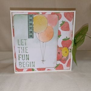 Handcrafted photo journal album, " Have Fun". 5.5x2x5.5